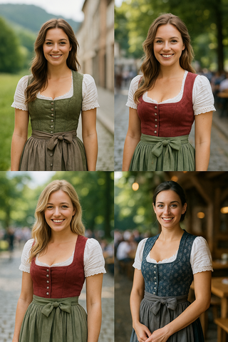 Blouse combinations with dirndl