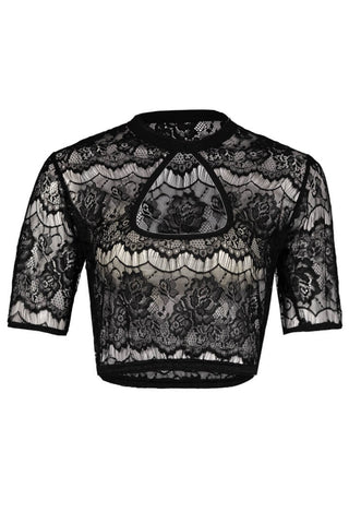 Elegant black dirndl blouse