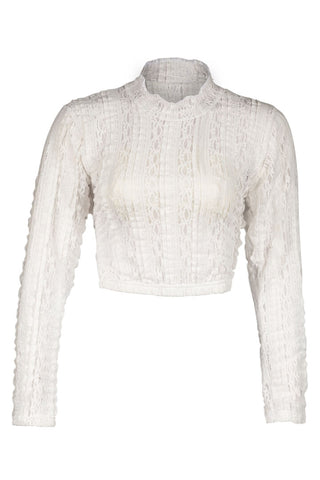 Delightful white dirndl blouse