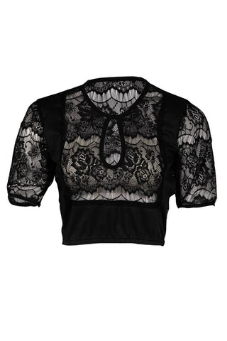 Classic black dirndl blouse