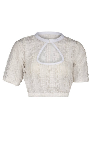 Charming Bavarian white blouse