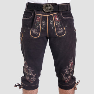 Authentic Bavarian bundhosen in black