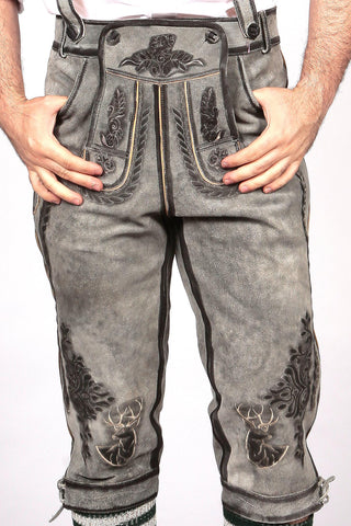 Elegant long gray bundhosen for men