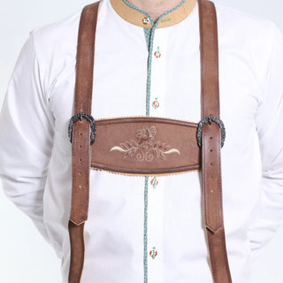 Rustic German Lederhosen Wild Brown