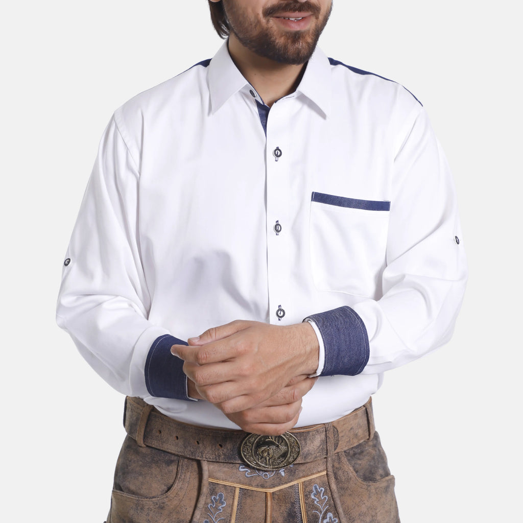 White Oktoberfest Shirt For Men