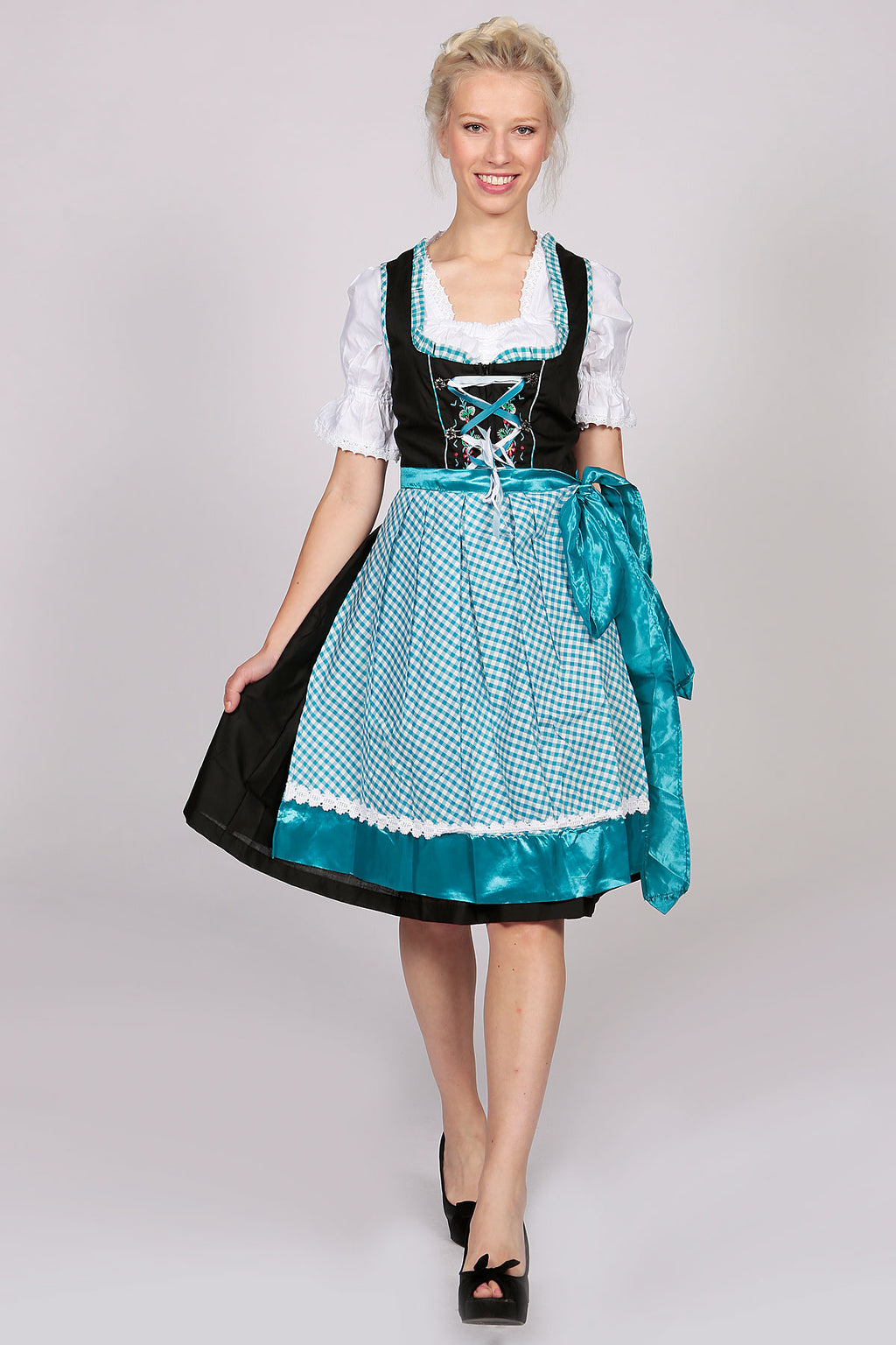 Sapphire Twilight Bavarian Dirndl Dress – Oktoberfest Wear