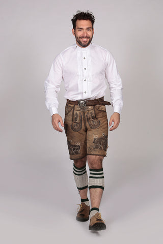 Traditional Bavarian Trachten Shirt in White