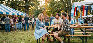 Oktoberfest celebration in Mississippi featuring festival tents, food, and social gatherings.