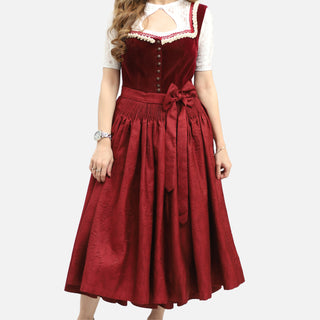 Rich Maroon Dirndl Stunning German Traditional Dress