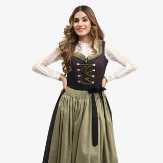german dress for women Women's Dirndl Green Gold S EMBROIDERY DETAILING Dirndl - Wikipedia