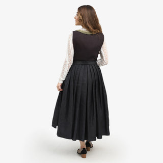 Women German Dirndl Dress Jet Black