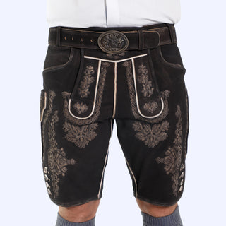 Charcoal Black Traditional Lederhosen