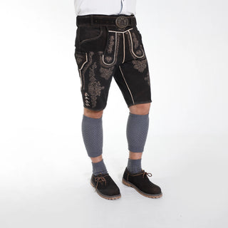 Charcoal Black Lederhosen in a Timeless Shade