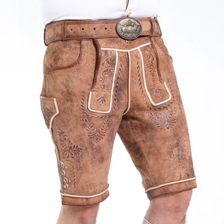 Camel Brown Traditional Lederhosen Outfir for Men