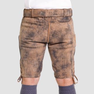 Rustic Men's Lederhosen in Grayish Brown Tone