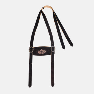 Charcoal Black Bavarian Style Oktoberfest Suspenders