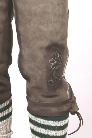 Refined Versatility: Dark Gray Knee-length Trachten Bundhosen