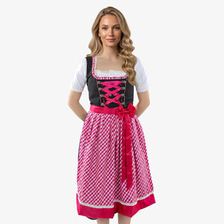 Amara's Noir Pink Dirndl Dress - Exquisite German Design