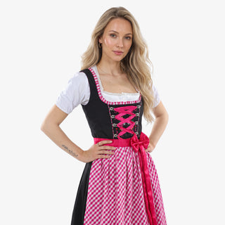 Amara's Noir Pink Dirndl Dress - Exquisite German Design