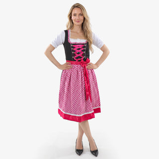 Amara's Noir Pink Dirndl Dress - Exquisite German Design