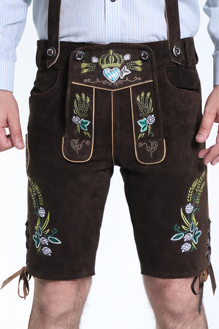 Dark Brown Authentic German Lederhosen