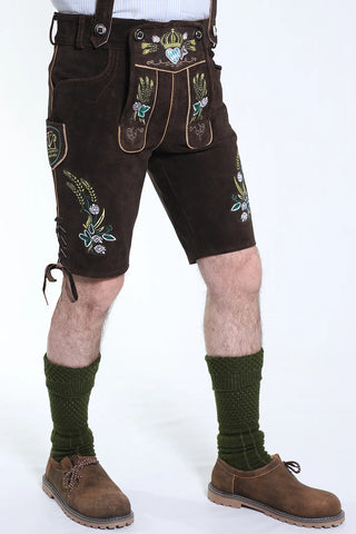 Dark Brown Authentic German Lederhosen