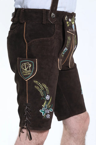 Dark Brown Authentic German Lederhosen