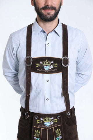 Dark Brown Authentic German Lederhosen