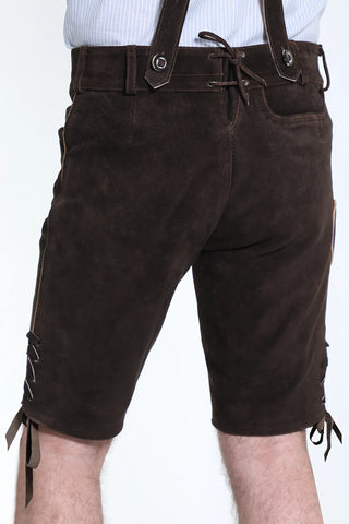 Dark Brown Authentic German Lederhosen