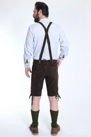 Dark Brown Authentic German Lederhosen