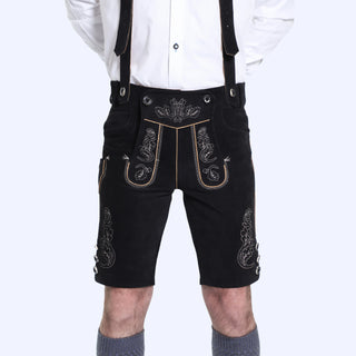 Midnight Black Lederhosen Men