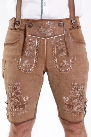 Brown Bliss German Lederhosen For Men