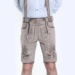 Charcoal Gray Traditional Men's Lederhosen