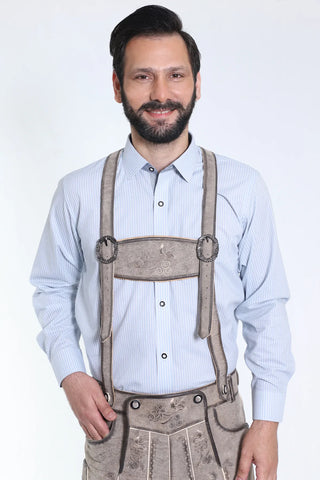 Charcoal Gray Traditional German Lederhosen