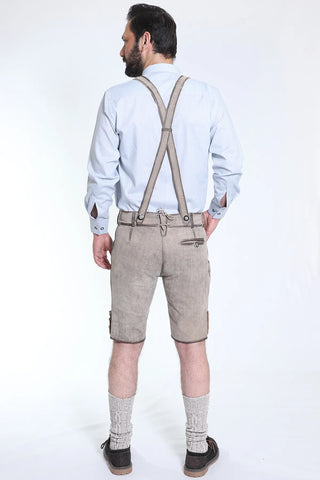 Charcoal Gray Traditional German Lederhosen