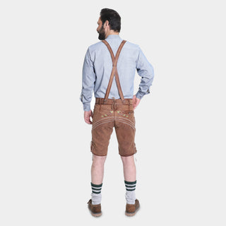 Brown Antique Oktoberfest Lederhosen
