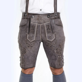 Men Lederhosen Elegantly Gray