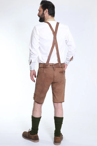 Rustic Adventure German Lederhosen in Wild Brown