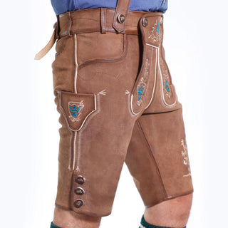 Lion Motif Bavarian Lederhosen Men