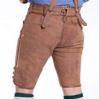 Lion Motif Bavarian Lederhosen Men
