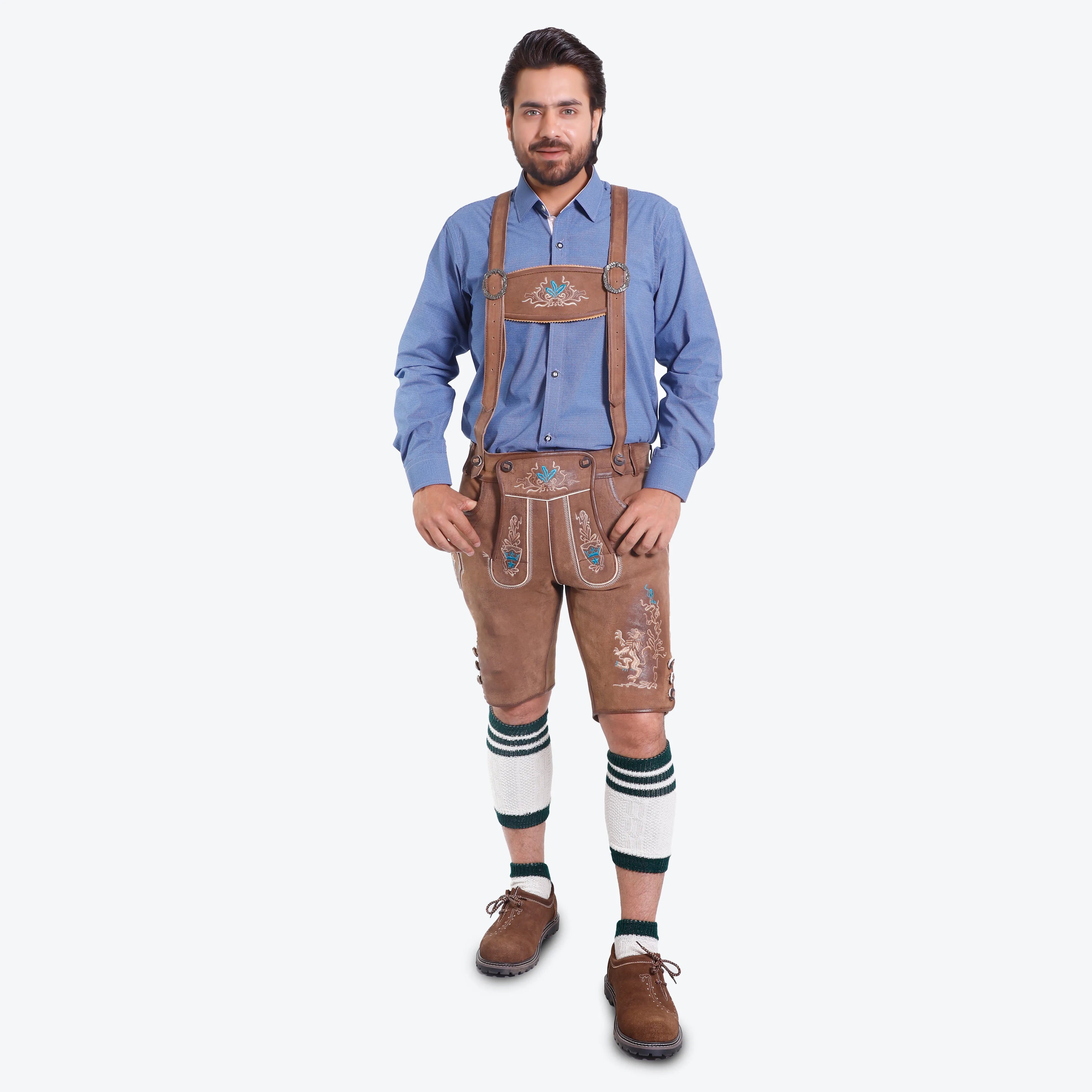 Heren lederhose kort maat 48 tm 56 ziegenleder TM07 Heren lederhose kort maat 48 tm 56 ziegenleder TM07