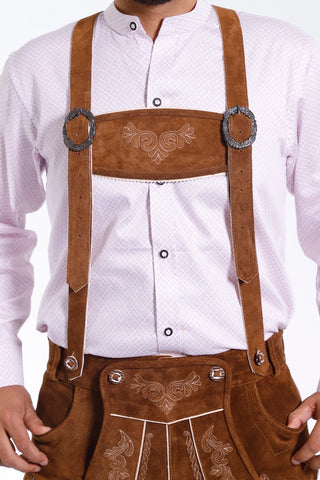 Caramel Brown Bavarian Lederhosen with Classic Embroidery