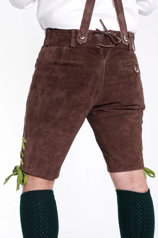 Chestnut Brown Men's Lederhosen in Bavarian Style