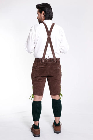 Chestnut Brown Men's Lederhosen in Bavarian Style