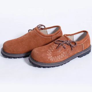 Authentic Lederhosen Shoes For Men In Deep Brown