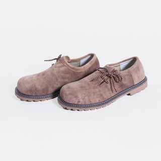 Dark Brown Side Lace Oktoberfest Leather Shoes