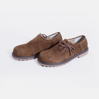 Side lace Chocolate Brown Leather Shoes