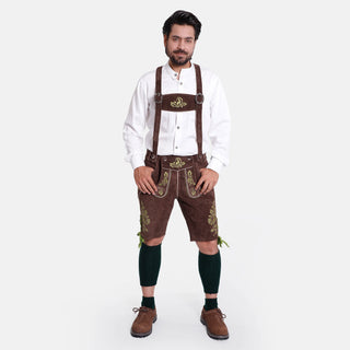Mens Oktoberfest Shirt Pleated White With Classic Details