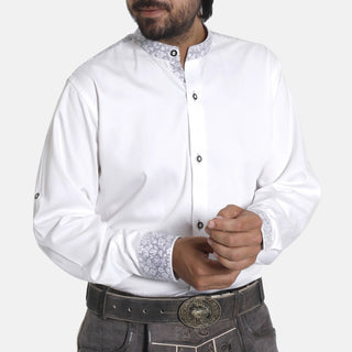 Mens Oktoberfest Shirt with Grey Florals